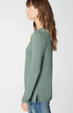 Long-Sleeve Pima Crew-Neck Tee