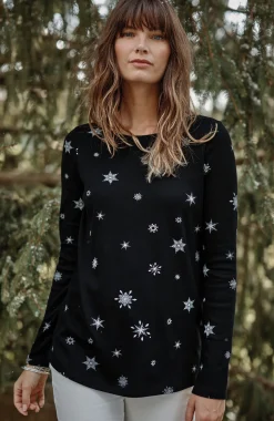 Long-Sleeve Pima Crew-Neck Tee