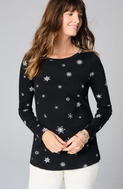 Long-Sleeve Pima Crew-Neck Tee