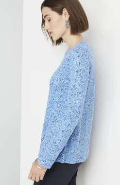 Long-Sleeve Pima Crew-Neck Tee