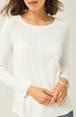 Long-Sleeve Pima Crew-Neck Tee