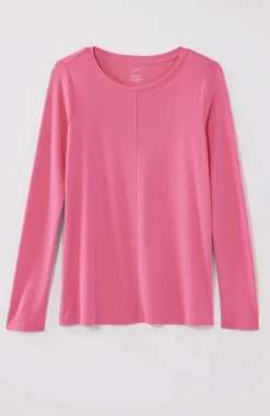 Long-Sleeve Pima Crew-Neck Tee
