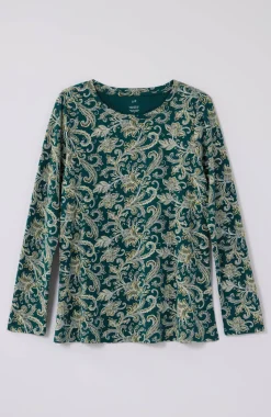 Long-Sleeve Pima Crew-Neck Tee