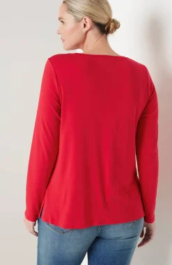 Long-Sleeve Pima Crew-Neck Tee