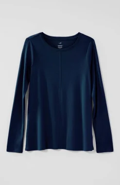 Long-Sleeve Pima Crew-Neck Tee