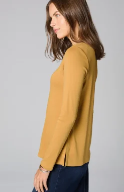 Long-Sleeve Pima Crew-Neck Tee