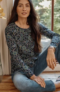 Long-Sleeve Pima Crew-Neck Tee