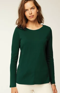 Long-Sleeve Pima Crew-Neck Tee