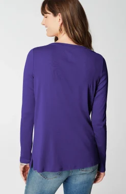 Long-Sleeve Pima Crew-Neck Tee