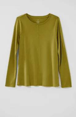 Long-Sleeve Pima Crew-Neck Tee