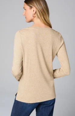 Long-Sleeve Pima Crew-Neck Tee