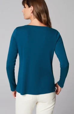 Long-Sleeve Pima Crew-Neck Tee