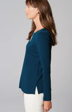 Long-Sleeve Pima Crew-Neck Tee