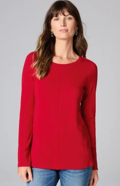 Long-Sleeve Pima Crew-Neck Tee