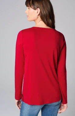 Long-Sleeve Pima Crew-Neck Tee