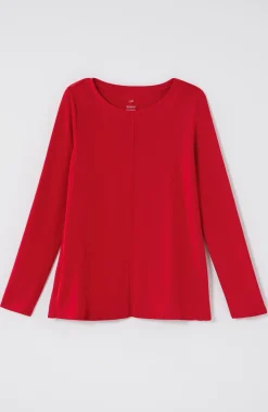 Long-Sleeve Pima Crew-Neck Tee