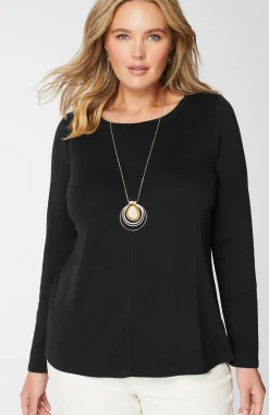 Long-Sleeve Pima Crew-Neck Tee