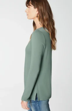 Long-Sleeve Pima Crew-Neck Tee