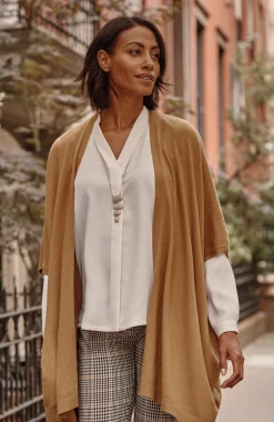 Luxe Rib-Trimmed Knit Ruana