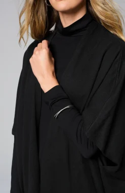 Luxe Rib-Trimmed Knit Ruana