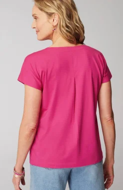 Luxe Supima® Pleat-Back Tee