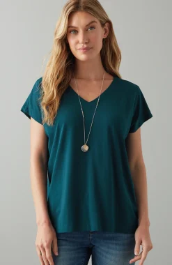 Luxe Supima® Pleat-Back Tee