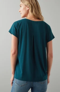 Luxe Supima® Pleat-Back Tee
