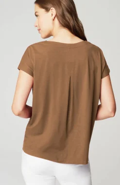 Luxe Supima® Pleat-Back Tee