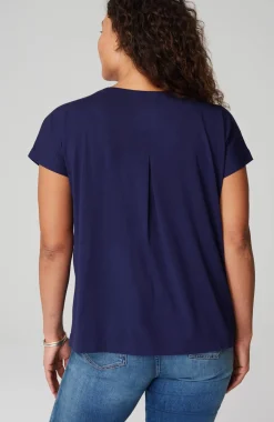 Luxe Supima® Pleat-Back Tee