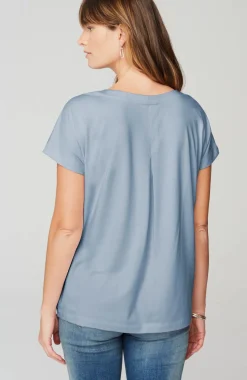 Luxe Supima® Pleat-Back Tee