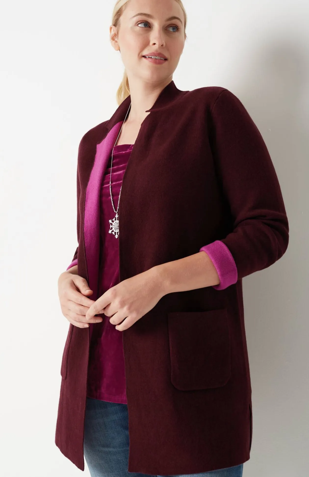 Majestic Open-Front Cardi