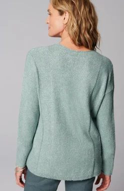 Metallic Textured Pullover Sweater