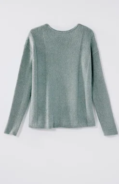 Metallic Textured Pullover Sweater