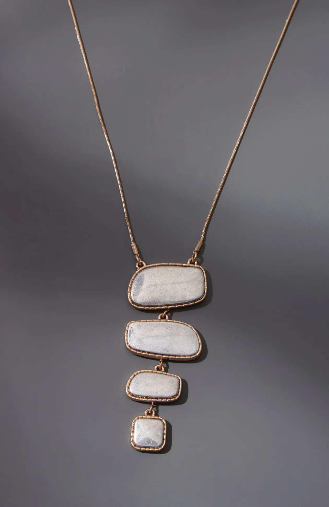 Mixed-Metal Reversible Pendant Necklace