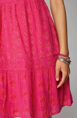 Mixed-Print A-Line Dress