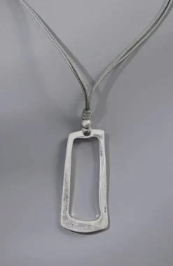 Modern Elements Rectangular Pendant Necklace