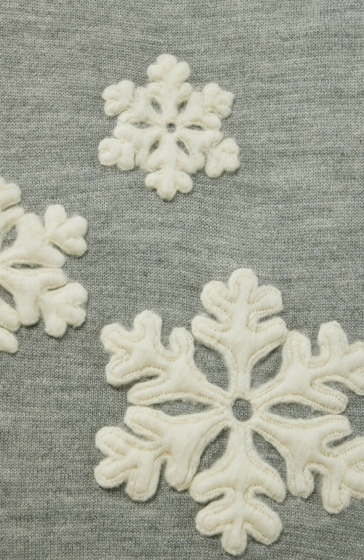Needle-Felted Snowflake Scarf