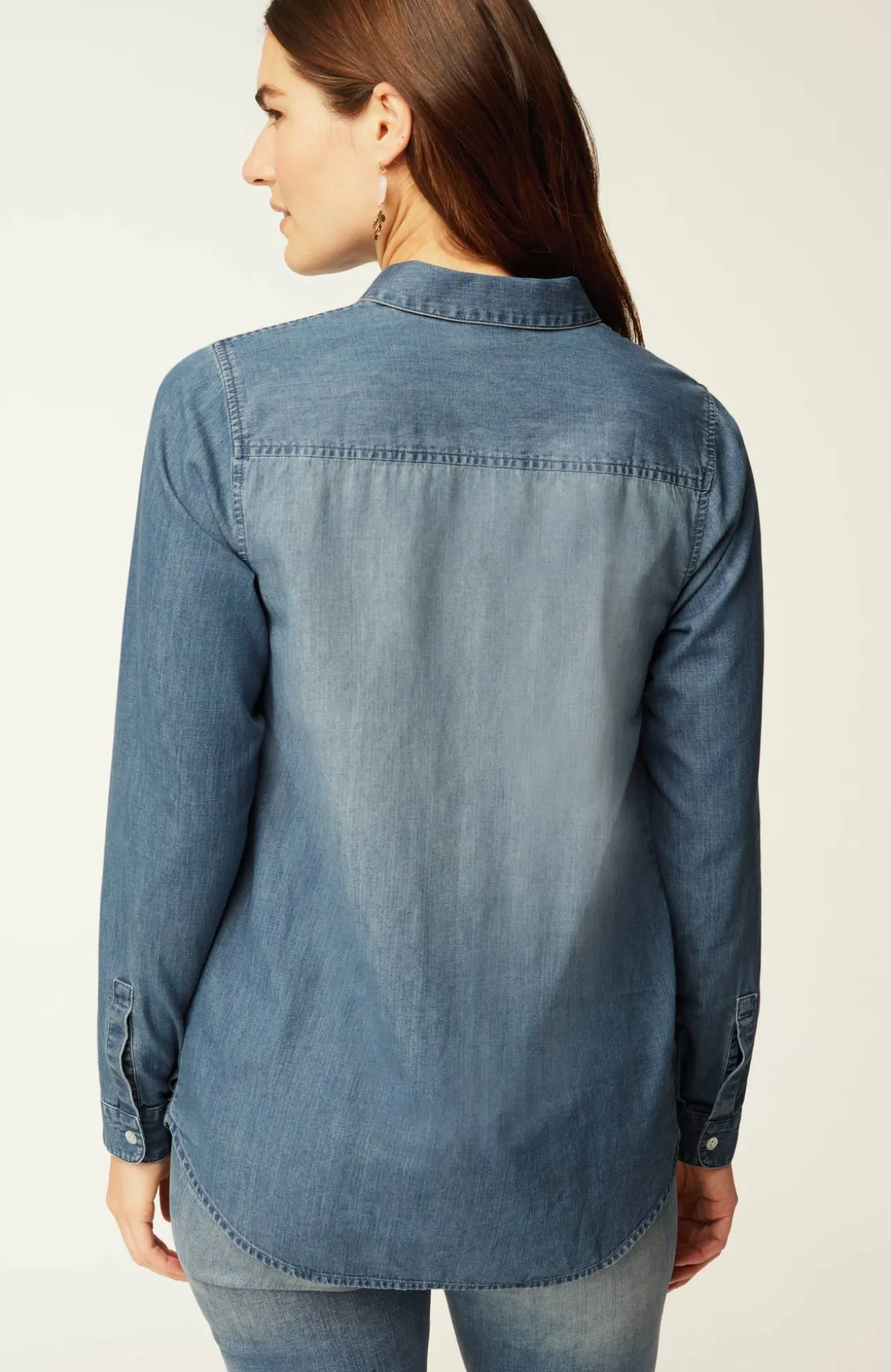 One-Pocket Button-Front Shirt