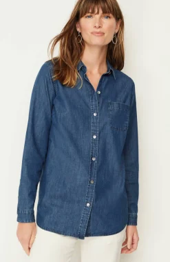One-Pocket Button-Front Shirt