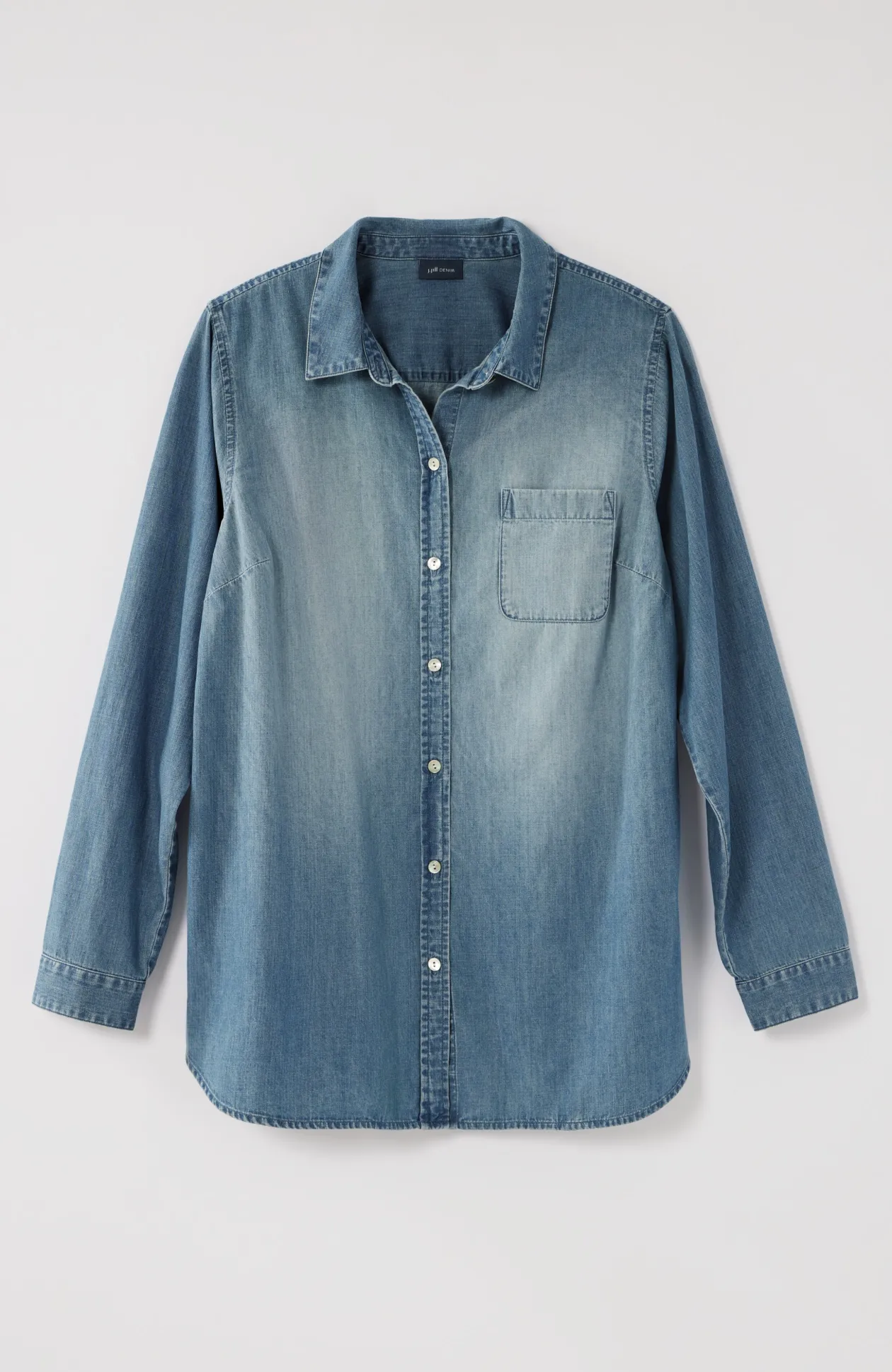One-Pocket Button-Front Shirt