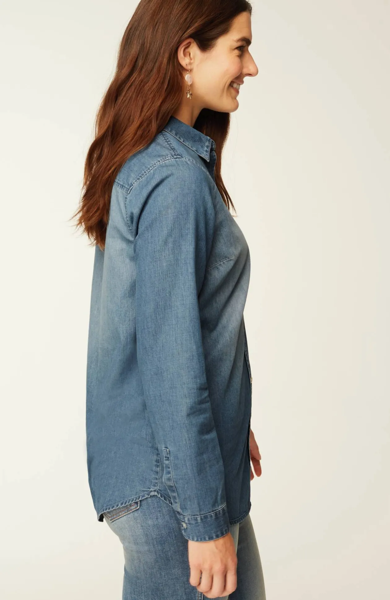 One-Pocket Button-Front Shirt