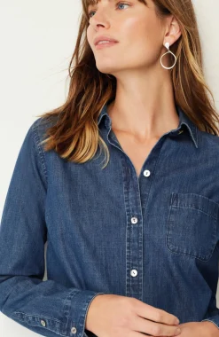 One-Pocket Button-Front Shirt