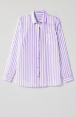 One-Pocket Shirred-Back Shirt