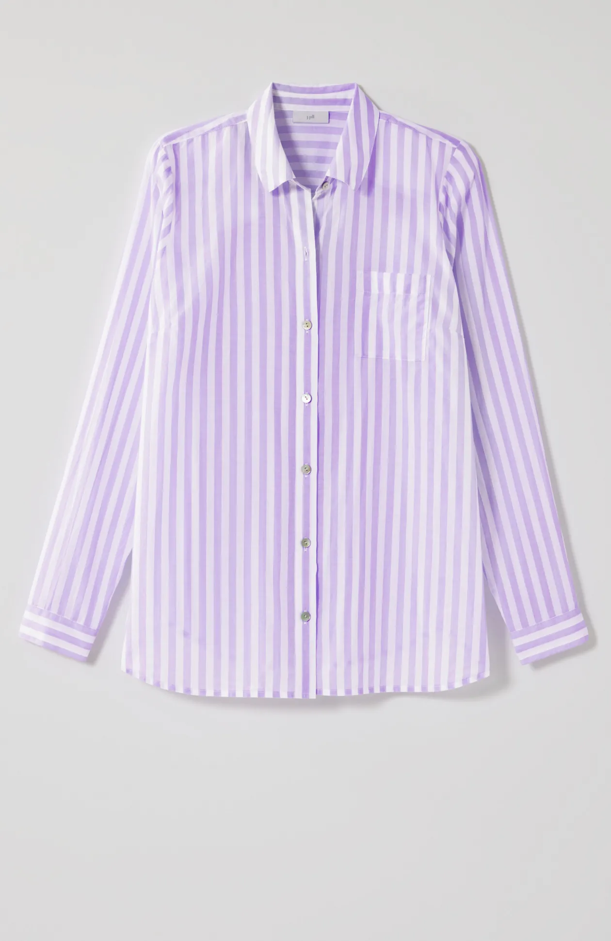 One-Pocket Shirred-Back Shirt