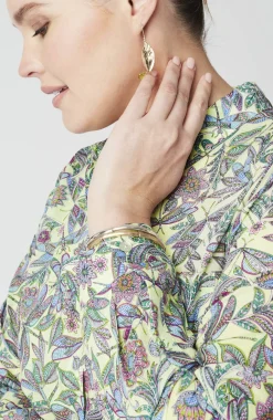 One-Pocket Shirred-Back Shirt