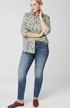 One-Pocket Shirred-Back Shirt