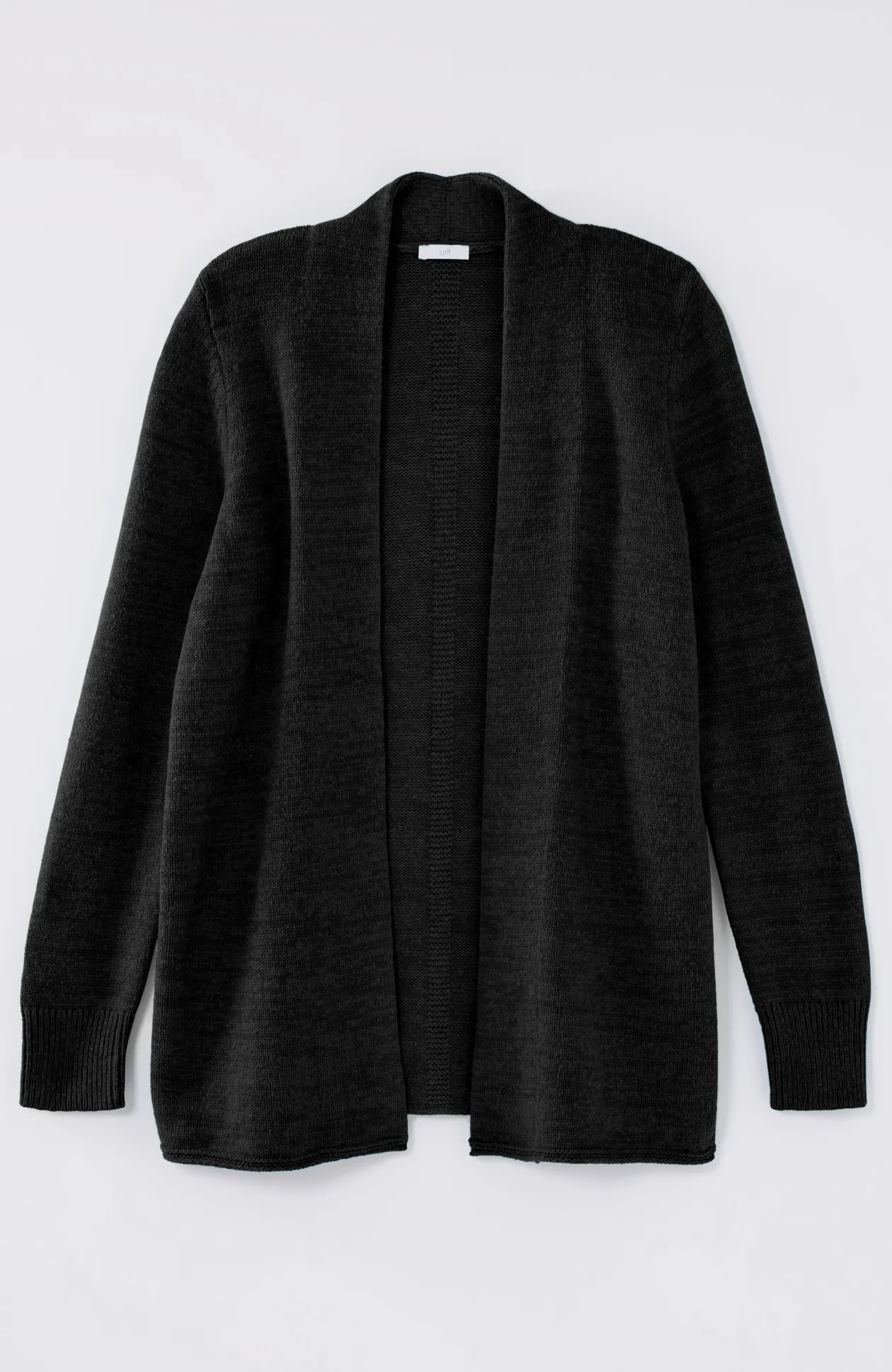 Open-Front Shawl-Collar Cardi