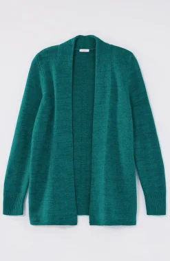 Open-Front Shawl-Collar Cardi