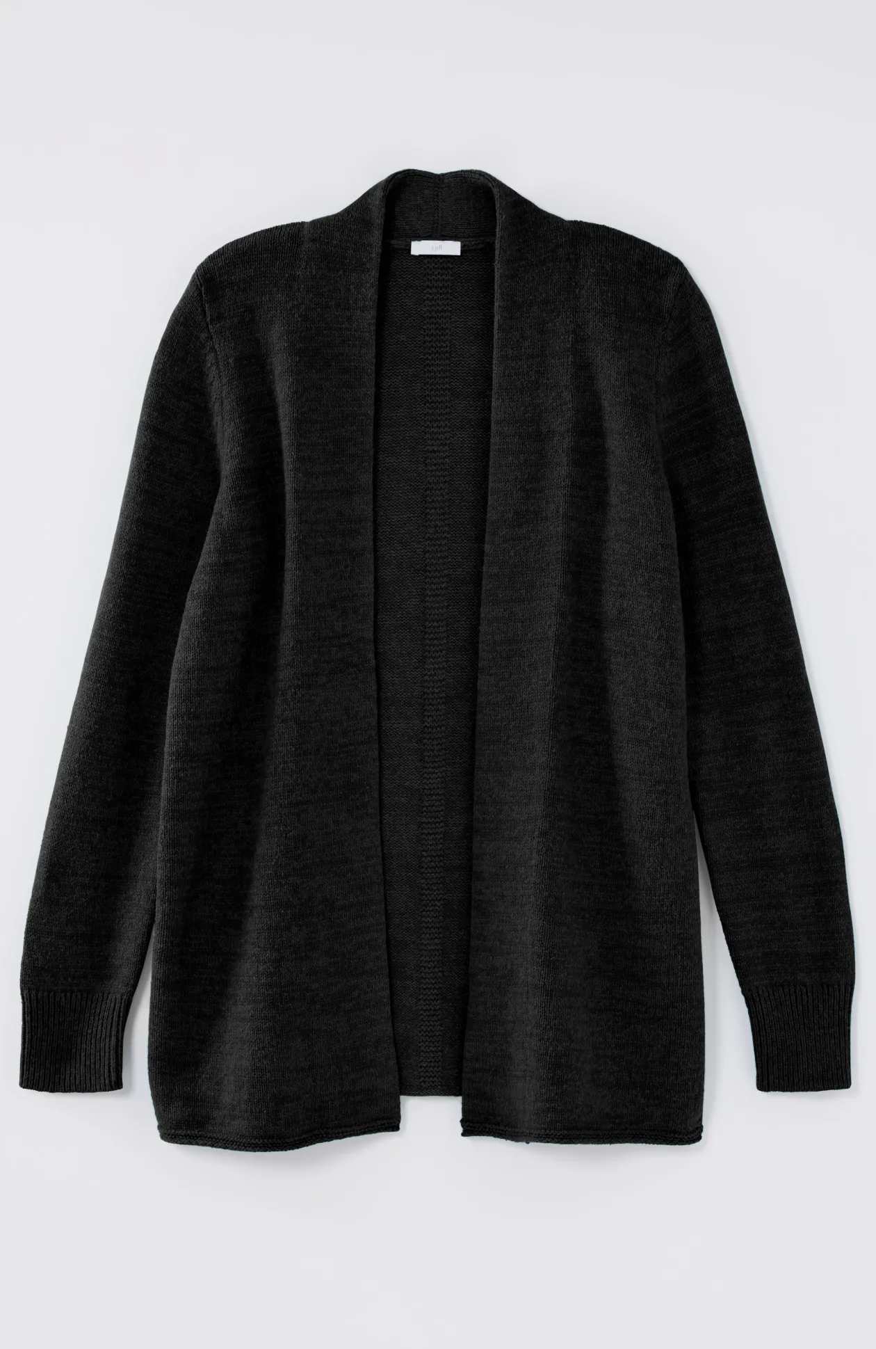 Open-Front Shawl-Collar Cardi