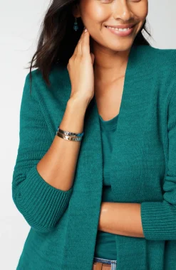Open-Front Shawl-Collar Cardi